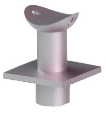 40х40 з'єднувач стійки та поручня прямий (квадрат)	