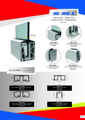 Цельностеклянное ограждение RGL-1050-А