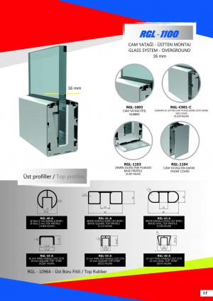 Цільноскляна огорожа RGL-1100