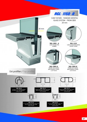 Цельностеклянное ограждение RGL-1150-А