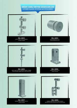 Комплектуючі для цільноскляних огорож