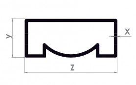 Поручень 60 х 25 мм