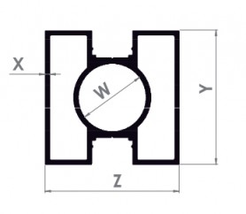Стійка 40 х 40 мм