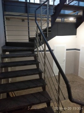 Поручні для сходів з алюмінію з круглим профілем ексклюзивний колір з прутиками