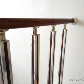 Перила алюминиевые профиль квадрат цвет серебро