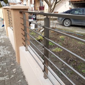 Поручні алюмінієві профіль квадрат колір шампань