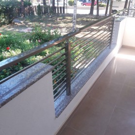 Поручні алюмінієві профіль квадрат колір шампань