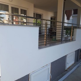 Поручні алюмінієві профіль квадрат колір шампань