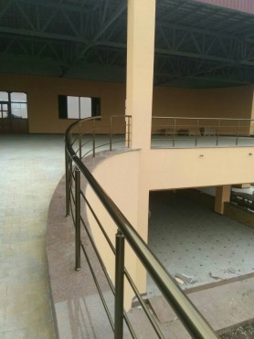 Поручні алюмінієві на ганок профіль коло колір бронза