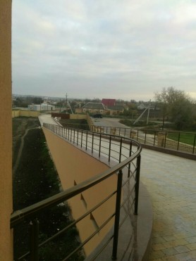 Поручні алюмінієві на ганок профіль коло колір бронза