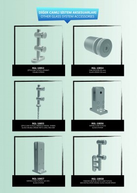 Комплектуючі для цільноскляних огорож