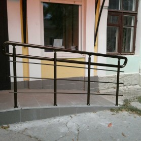 Поруччя для пандусу з алюмінію з круглим профілем колір бронза з прутиками